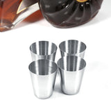 Portable Stainless Steel Tea Coffee Cup 30ml Beer Mug Bag Using for Travel (4 pcs)