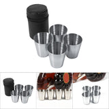 Portable Stainless Steel Tea Coffee Cup 30ml Beer Mug Bag Using for Travel (4 pcs) In Australia - Darrahopens