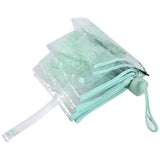 1PC Transparent Folding Umbrella Fashionable Princess Umbrella Cherry Blossom # Light Green