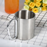 Stainless Steel Portable Mug Travel Camping Hiking Outdoor Sports Water Cups With Handle
