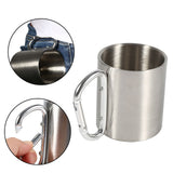 Stainless Steel Portable Mug Travel Camping Hiking Outdoor Sports Water Cups With Handle