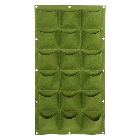Planting Bag Garden Balcony Wall Vertical Flower Plants Hanging Planter (18 Pockets) In Australia - Darrahopens