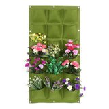Planting Bag Garden Balcony Wall Vertical Flower Plants Hanging Planter (18 Pockets)