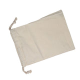 Household Plain Cotton Drawstring Storage Laundry Sack Stuff Bag for Travel Home Use 15 * 20CM