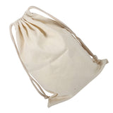 Household Plain Cotton Drawstring Storage Laundry Sack Stuff Bag for Travel Home Use 22 * 28CM