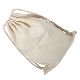 Household Plain Cotton Drawstring Storage Laundry Sack Stuff Bag for Travel Home Use 22 * 28CM