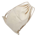 Household Plain Cotton Drawstring Storage Laundry Sack Stuff Bag for Travel Home Use 22 * 28CM