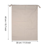 Household Plain Cotton Drawstring Storage Laundry Sack Stuff Bag for Travel Home Use 30 * 40CM
