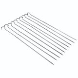 10PCS BBQ Barbecue Grilling Cooking Long Stainless Steel Kabob Kebab Flat Skewers Needle New In Australia - Darrahopens