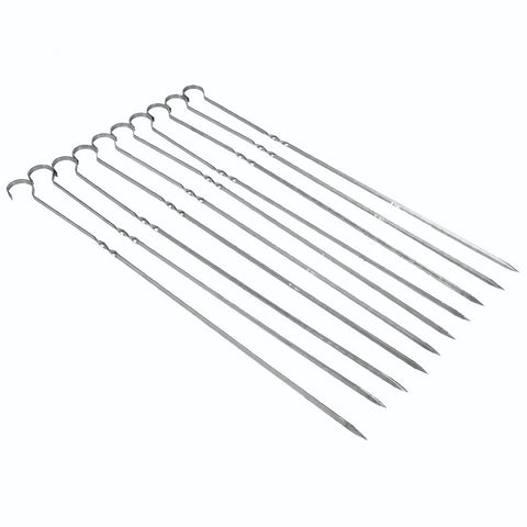 10PCS BBQ Barbecue Grilling Cooking Long Stainless Steel Kabob Kebab Flat Skewers Needle New In Australia - Darrahopens
