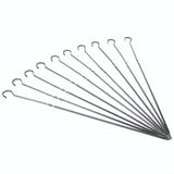 10PCS BBQ Barbecue Grilling Cooking Long Stainless Steel Kabob Kebab Flat Skewers Needle New In Australia - Darrahopens