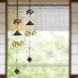 Antique Metal Elephant Windchime Church Bells Wind Chimes Door Hanging Decoration