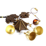 Antique Metal Elephant Windchime Church Bells Wind Chimes Door Hanging Decoration