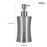 304 Stainless Steel Bathroom Shower Pump Lotion Dispenser Liquid Bottle (400ml)