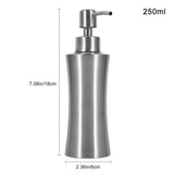304 Stainless Steel Bathroom Shower Pump Lotion Dispenser Liquid Bottle (250ml)