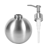 1pc 304 Stainless Steel Ball Shaped Bathroom Shampoo Shower Liquid Pump Dispenser Bottle 500ml