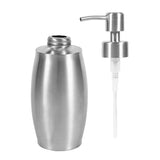 1pc 304 Stainless Steel Bathroom Shampoo Shower Pump Lotion Dispenser Liquid Bottle 350ml