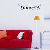 1Pc Black PVC Wall Sticker Laundry Quote Vinyl Art Decal Home Room Decoration Removable