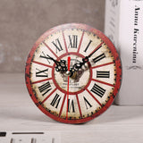 1Pc Artistic Creative European Style Round Antique MDF Home Office Wall Clock Decoration #7