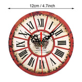 1Pc Artistic Creative European Style Round Antique MDF Home Office Wall Clock Decoration #7
