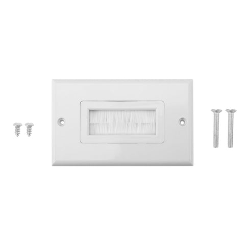 Plastic Anti dust Brush Cable Wall Plate Port Insert Cover Outlet Mount Multimedia Panel New #1 In Australia - Darrahopens