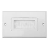 Plastic Anti dust Brush Cable Wall Plate Port Insert Cover Outlet Mount Multimedia Panel New #1 In Australia - Darrahopens