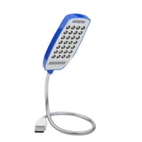 5V Flexible Gooseneck Mini USB 28 LED Portable Reading Light Computer Lamp With Switch Blue In Australia - Darrahopens