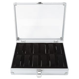 1Pc 12 Grid Slots Aluminum Rectangle Watch Jewellery Display Storage Organizer Box (12 Slots)