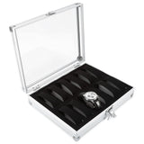 1Pc 12 Grid Slots Aluminum Rectangle Watch Jewellery Display Storage Organizer Box (12 Slots) In Australia - Darrahopens