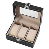 1Pc High Grade 3 Slots PU Leather Box Case For Watch Jewellery Display Storage Organizer Hot