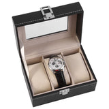 1Pc High Grade 3 Slots PU Leather Box Case For Watch Jewellery Display Storage Organizer Hot
