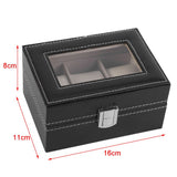 1Pc High Grade 3 Slots PU Leather Box Case For Watch Jewellery Display Storage Organizer Hot