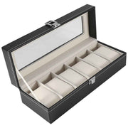 1Pc High Grade 6 Slots PU Leather Box Case For Watch Jewellery Display Storage Organizer Hot In Australia - Darrahopens