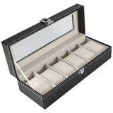 1Pc High Grade 6 Slots PU Leather Box Case For Watch Jewellery Display Storage Organizer Hot In Australia - Darrahopens