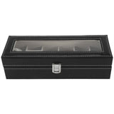 1Pc High Grade 6 Slots PU Leather Box Case For Watch Jewellery Display Storage Organizer Hot