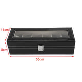 1Pc High Grade 6 Slots PU Leather Box Case For Watch Jewellery Display Storage Organizer Hot
