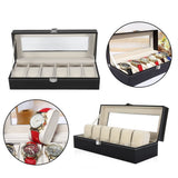 1Pc High Grade 6 Slots PU Leather Box Case For Watch Jewellery Display Storage Organizer Hot