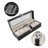 1Pc High Grade 6 Slots PU Leather Box Case For Watch Jewellery Display Storage Organizer Hot