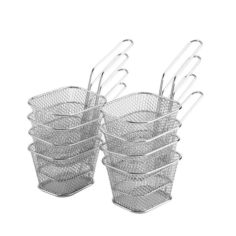 8Pcs Mini Stainless Steel Chips Deep Fry Baskets Food Presentation Strainer Potato Cooking Tool In Australia - Darrahopens