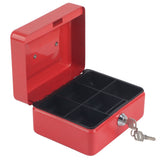 1Pc Mini Portable Iron Petty Lockable Cash Money Coin Safe Security Box Household (Red) In Australia - Darrahopens