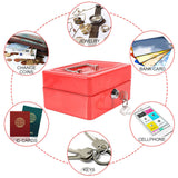 1Pc Mini Portable Iron Petty Lockable Cash Money Coin Safe Security Box Household (Red) In Australia - Darrahopens