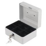 1Pc Mini Portable Iron Petty Lockable Cash Money Coin Safe Security Box Household (White) In Australia - Darrahopens