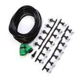 Water Misting Cooling System Hose Sprinkler Nozzle Garden Patio Micro Irrigation Set 10M