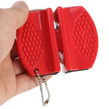 Mini Multi function Portable Quick Knife Sharpeners Sharpening Stone Kitchen Accessories Red