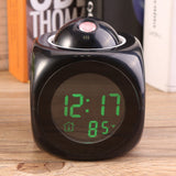 Multi Function Digital LCD Wall Projection Voice Talking Temperature Display LED Alarm Clock