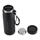 1Pc 900ml Stainless Steel Water Thermal Cup Tea Coffee Travel Drink Bottle (Black)