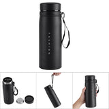 1Pc 900ml Stainless Steel Water Thermal Cup Tea Coffee Travel Drink Bottle (Black)
