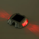 Casting Aluminum Solar Power Waterproof 6 LED Lamp Outdoor Road Driveway Pathway Light Red