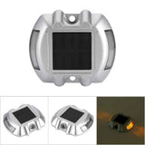 Casting Aluminum Solar Power Waterproof 6 LED Lamp Outdoor Road Driveway Pathway Light Yellow
