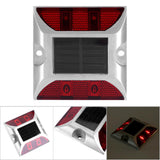 Aluminum Alloy Solar Power Waterproof 4 LED Lamp Outdoor Road Driveway Pathway Light Red